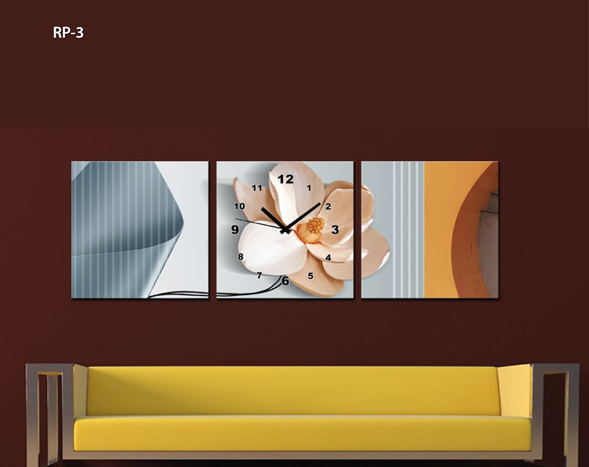 RP-3 RELOJ PARED ESTILO POLIPTICO 3 PIEZ