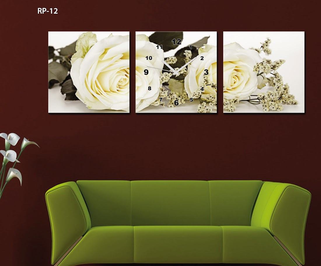 RP-12 RELOJ PARED ESTILO POLIPTICO 3 PIE