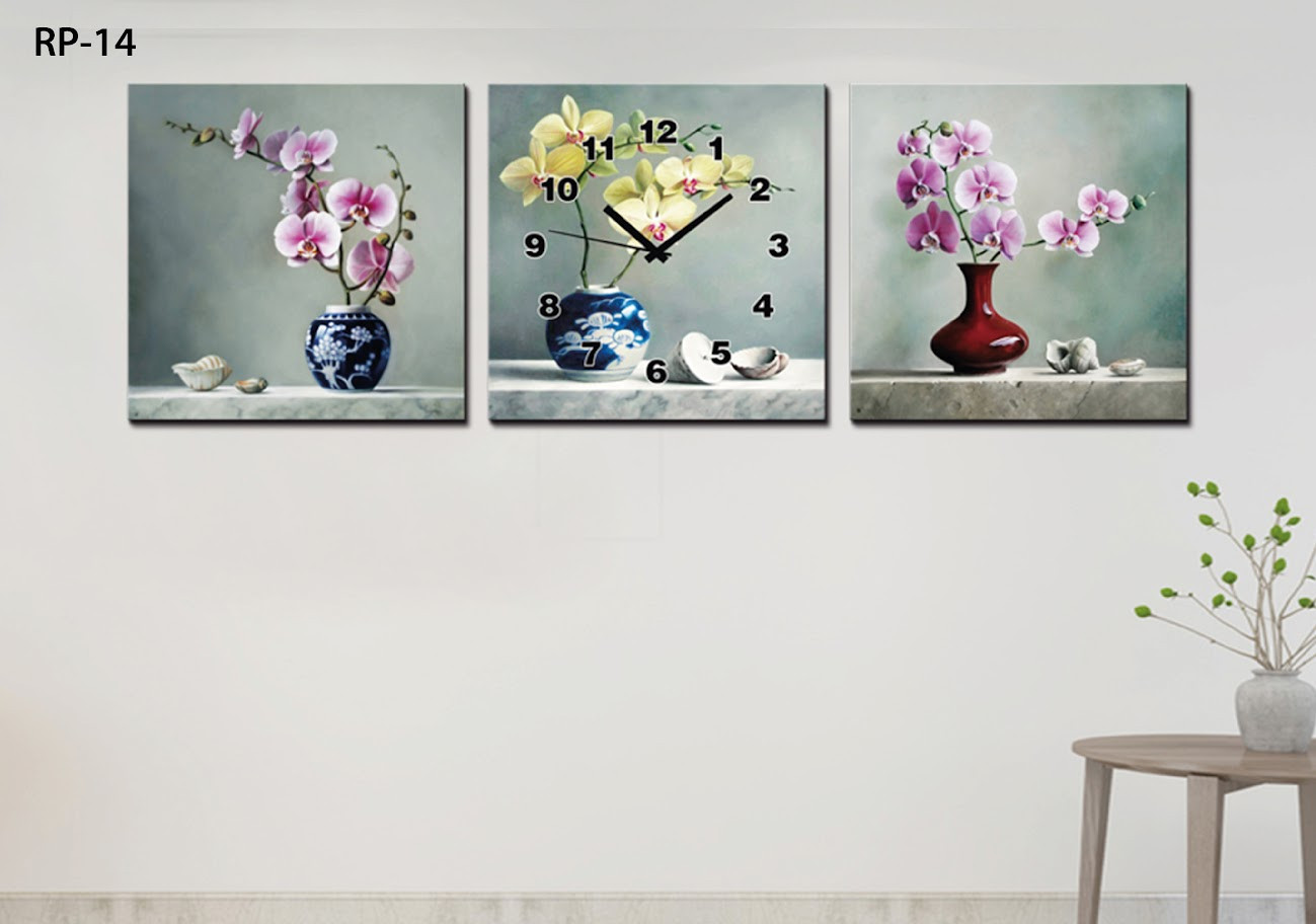 RP-14 RELOJ PARED ESTILO POLIPTICO 3 PI