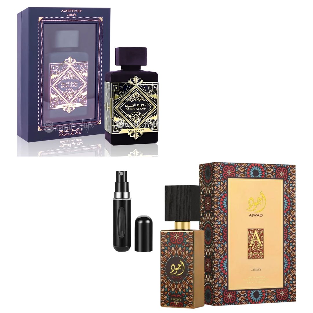 AMEHTYSTA ESTUCHE+AJWAD ESTUCHE+PERFUMER