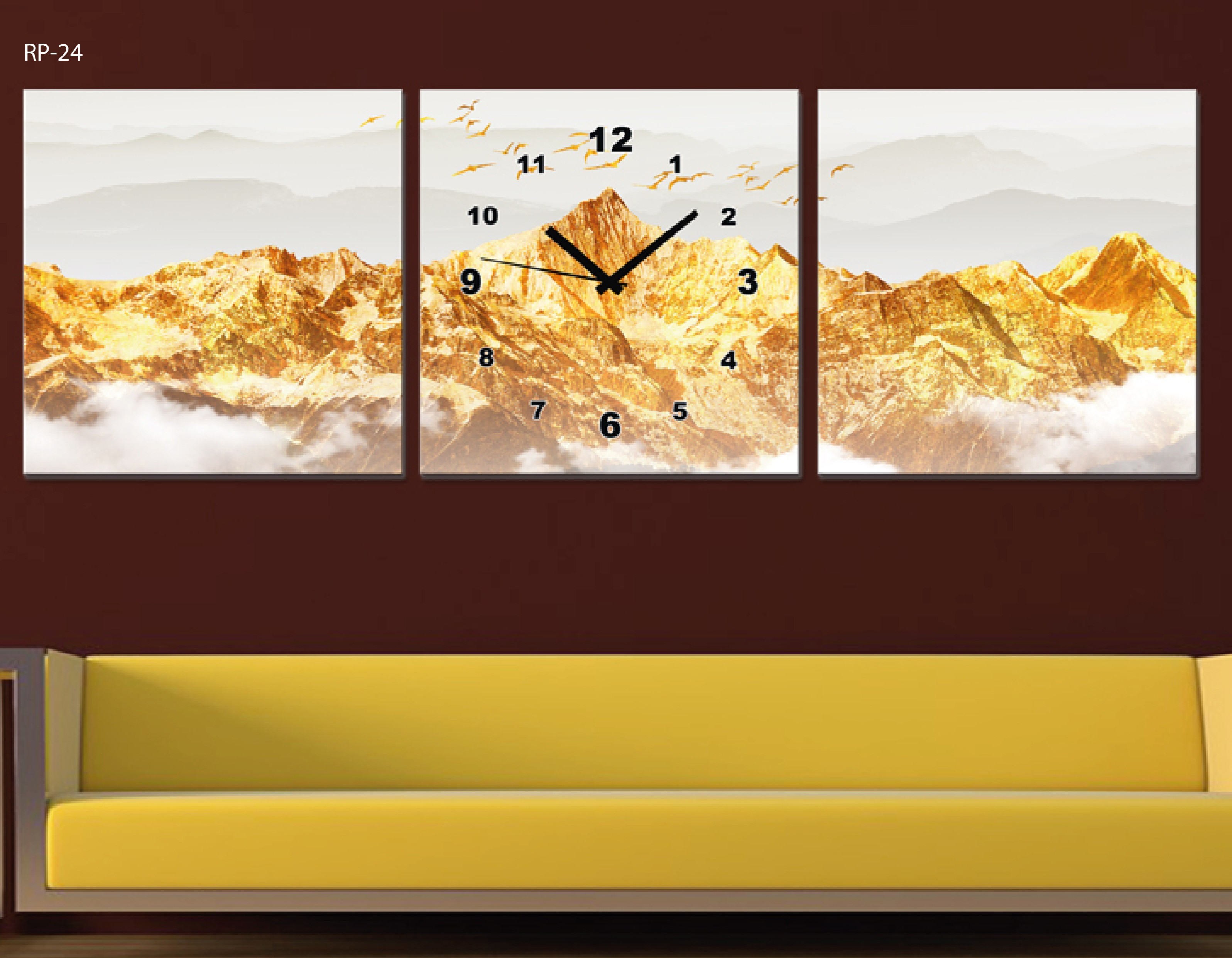 RP-24 RELOJ PARED ESTILO POLIPTICO 3 PIE