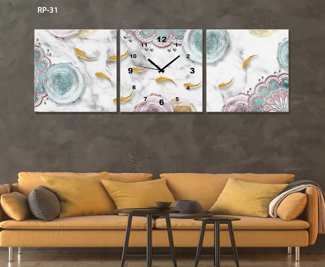 RP-31 RELOJ PARED ESTILO POLIPTICO 3 PIE