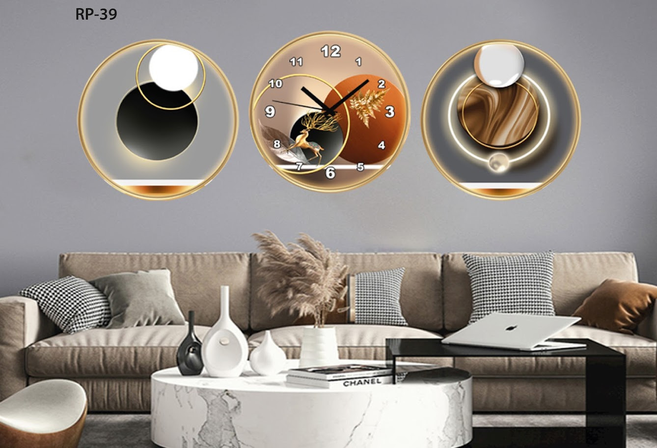 RP-39 RELOJ PARED ESTILO POLIPTICO 3 PIE