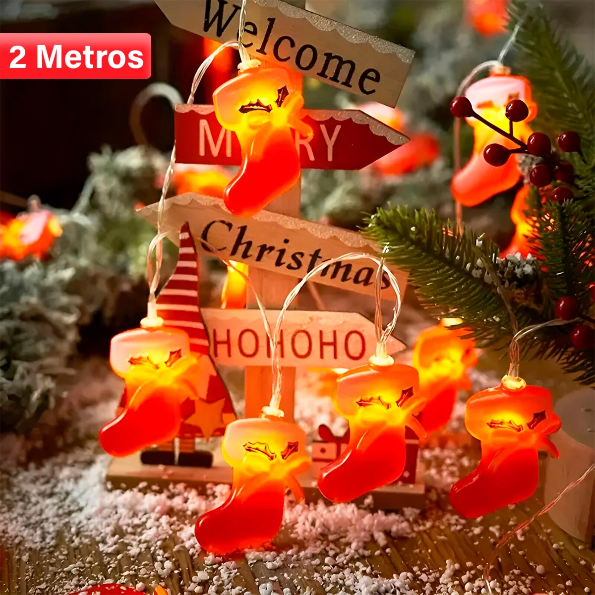 Miniatura 3 de Guirnalda LED Navidad Botas S4047