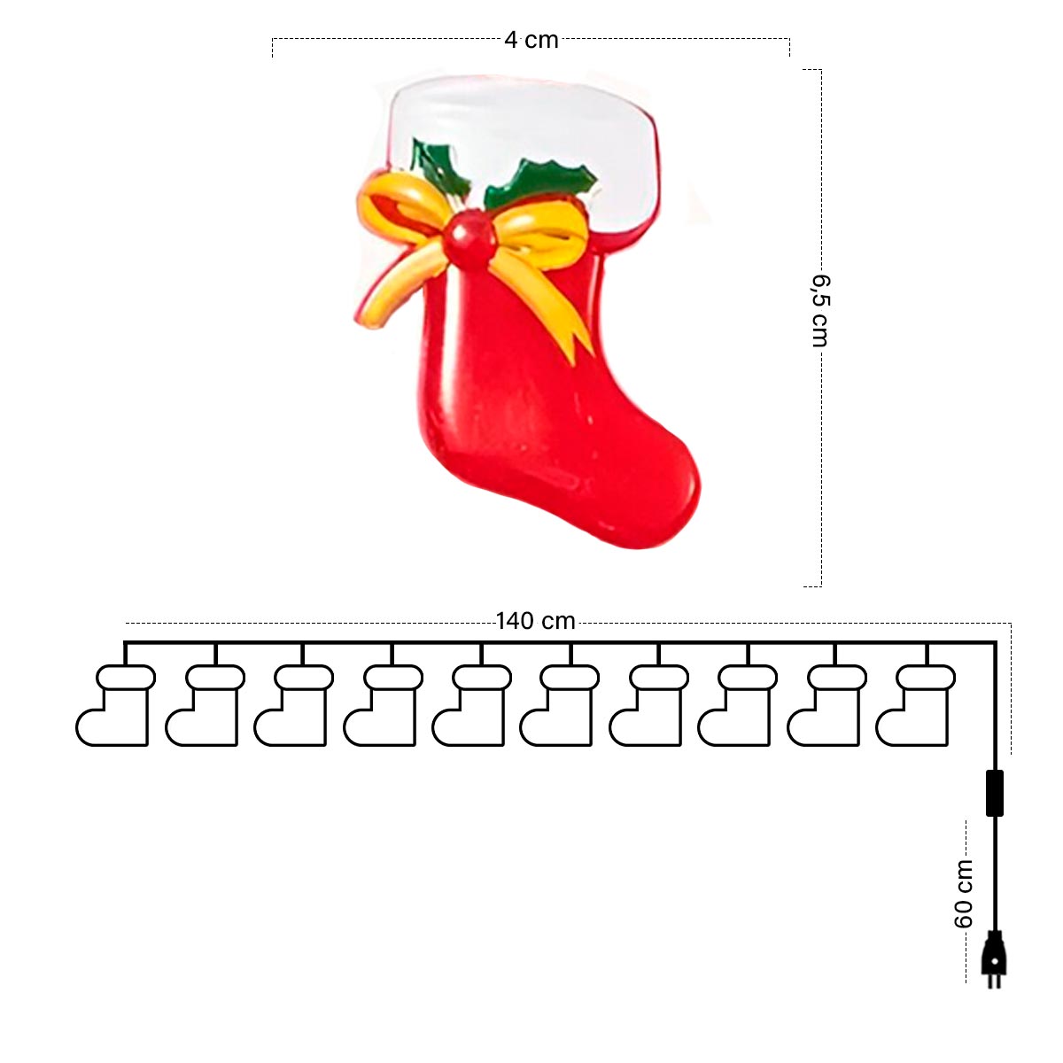 Miniatura 4 de Guirnalda LED Navidad Botas S4047
