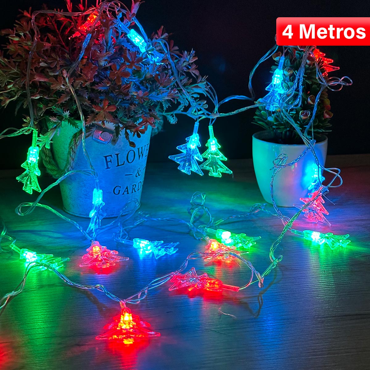 Miniatura 4 de Guirnalda LED 4 M Navidad Arboles S3955