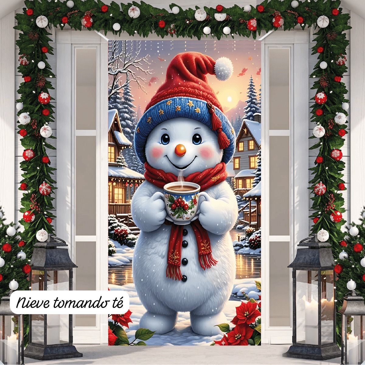 Vista 23 de Fundas Navideñas Para Puertas