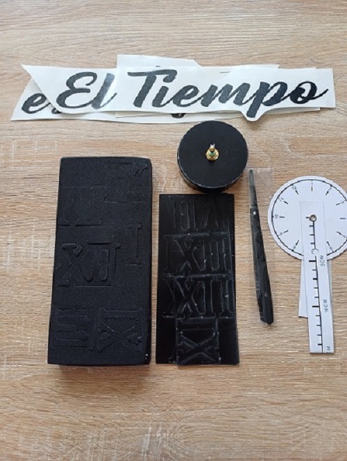 Miniatura 2 de RELOJ MINI 50X50CM + FRASE COLOR NEGRO