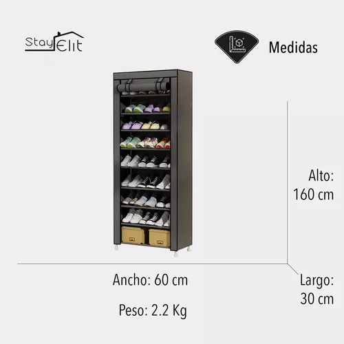 Organizador Zapatero 10N Armable Tela
