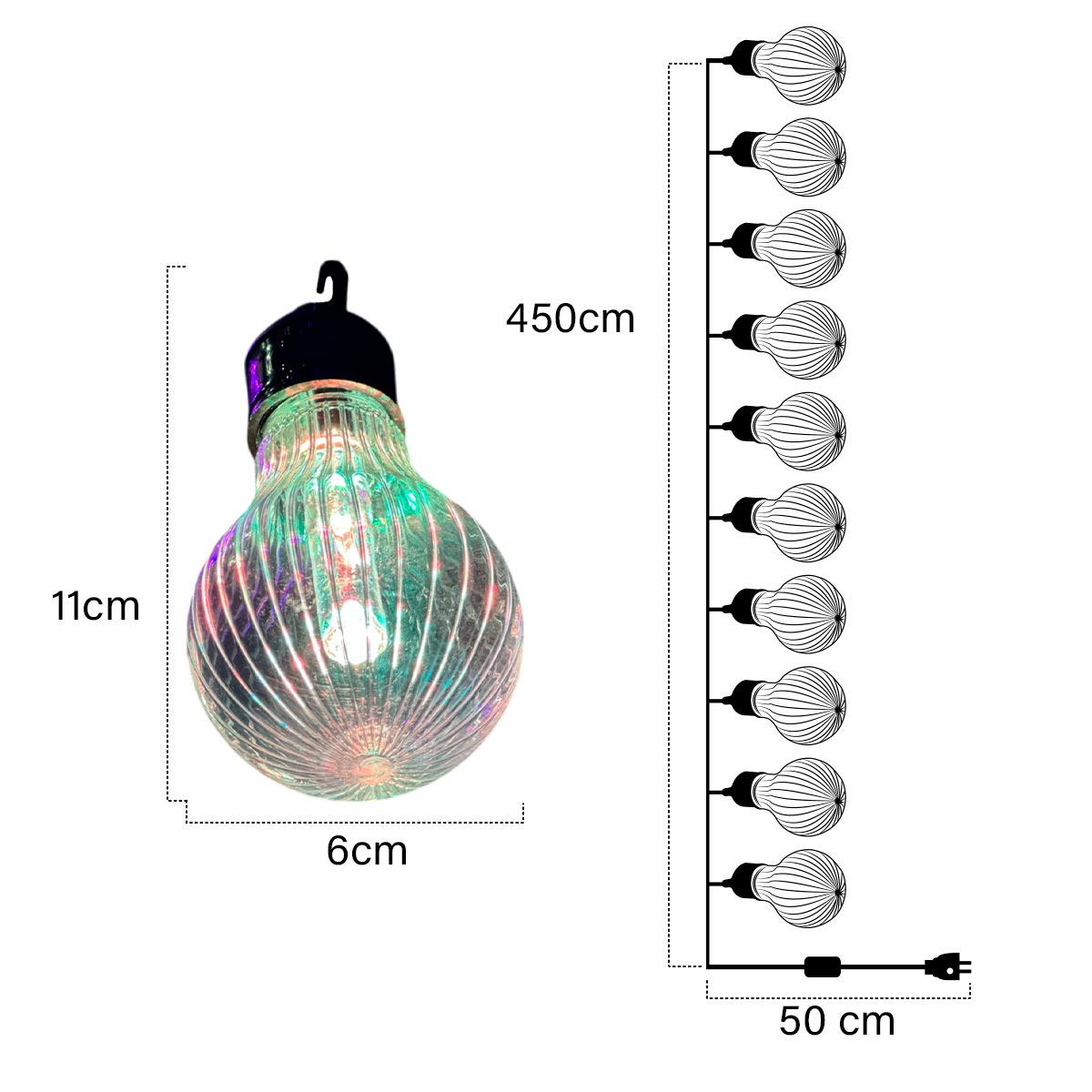 Miniatura 2 de Extension Bombillos X10 Luces 5m 1607