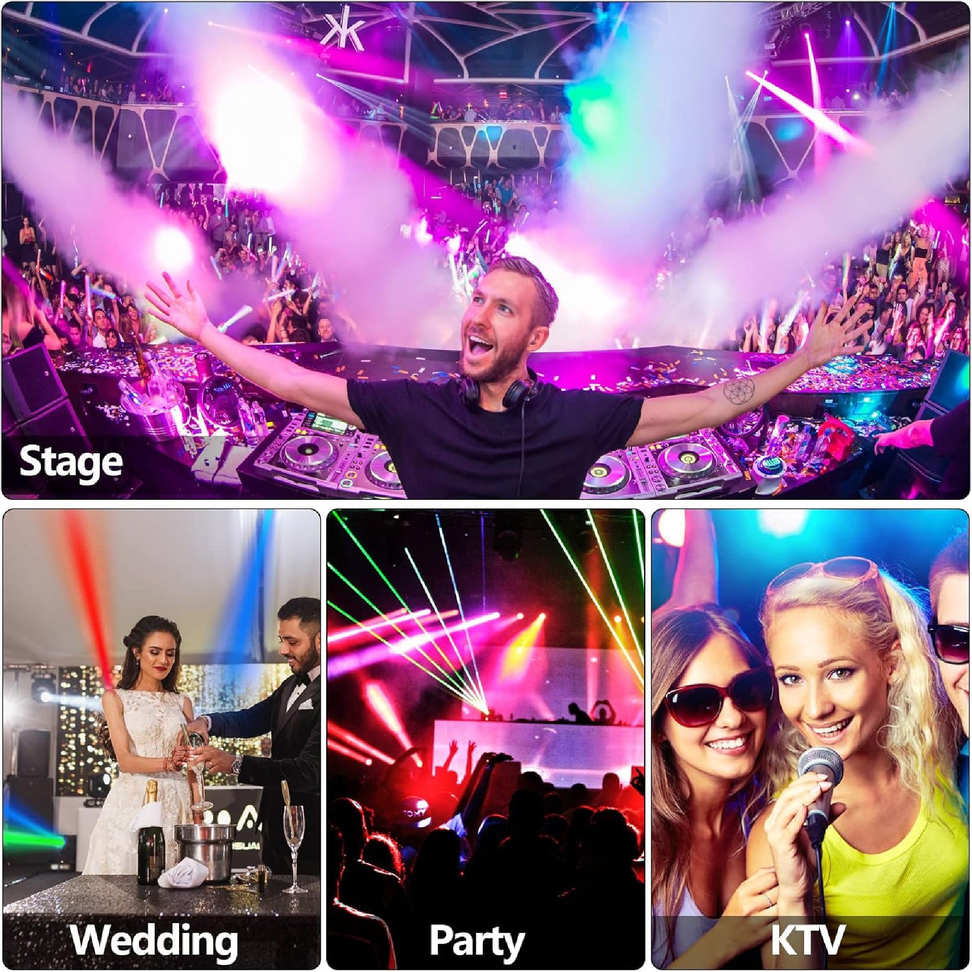 Miniatura 5 de Luces De Escenario Par Led 36 Rgb Strobo