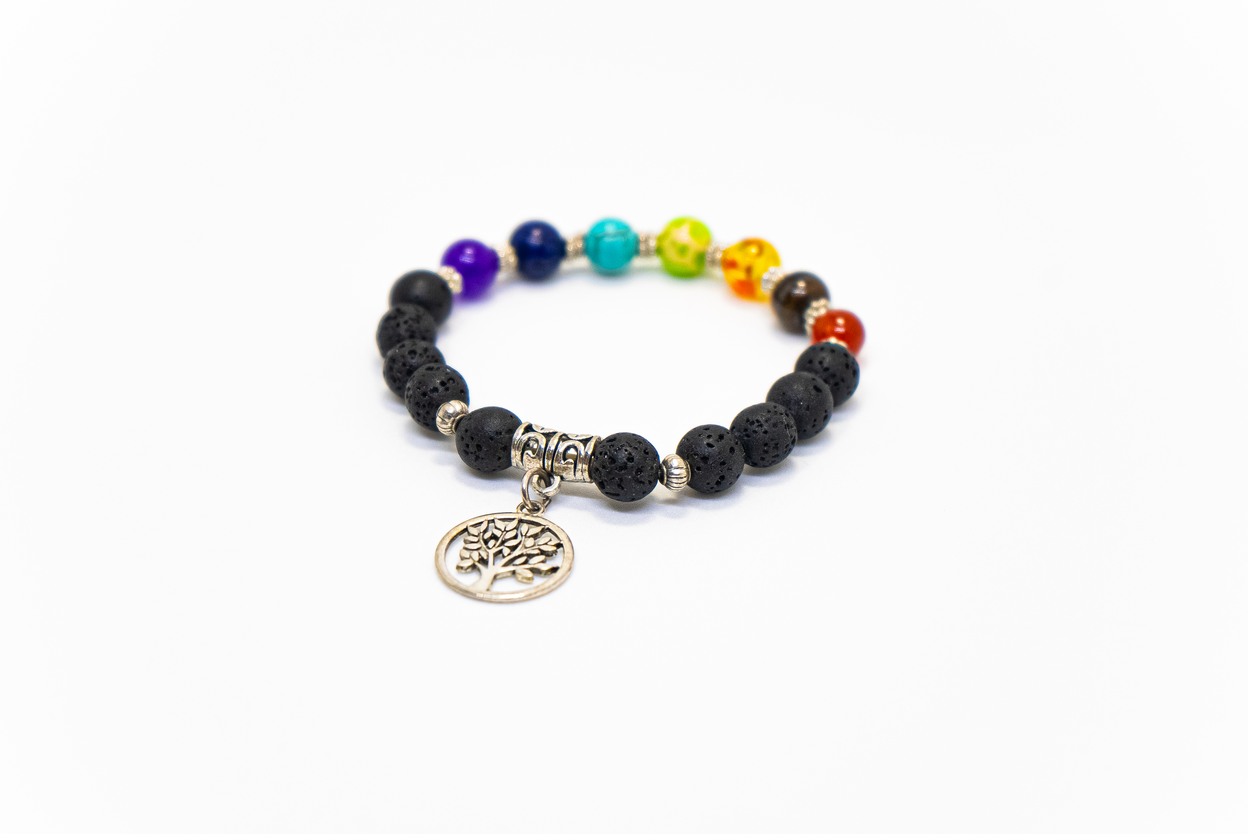 7 Chakras con Dije Árbol de la Vida