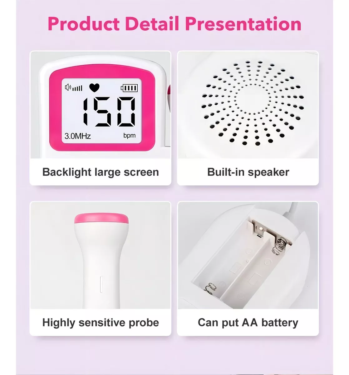 Miniatura 2 de DOPPLER FETAL AUDÍFONO CARDÍACO BEBÉS