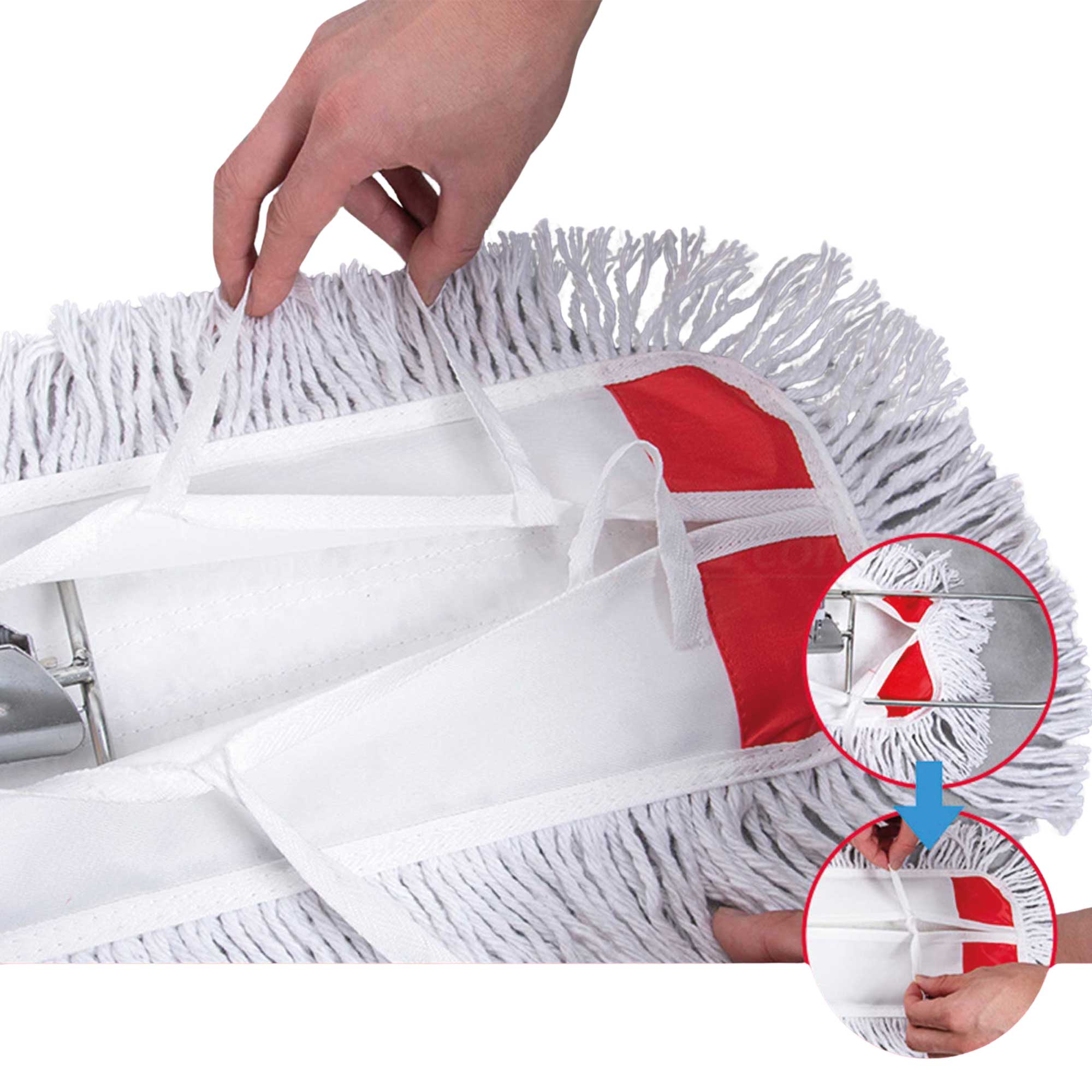 Miniatura 3 de Mopa plana de algodón 60 cm con cabo