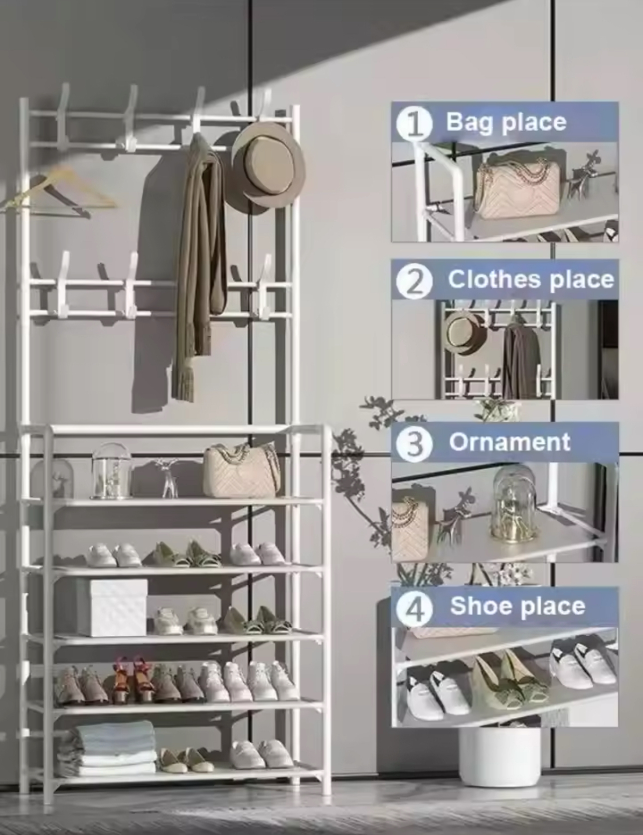 ORGANIZADOR ZAPATERO PERCHERO 5 NIVELES