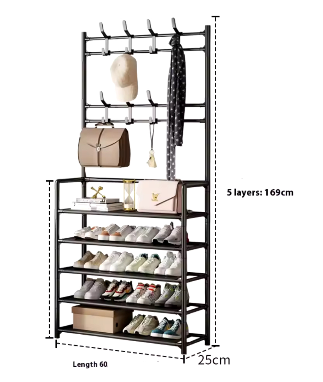 Miniatura 2 de ORGANIZADOR ZAPATERO PERCHERO 5 NIVELES