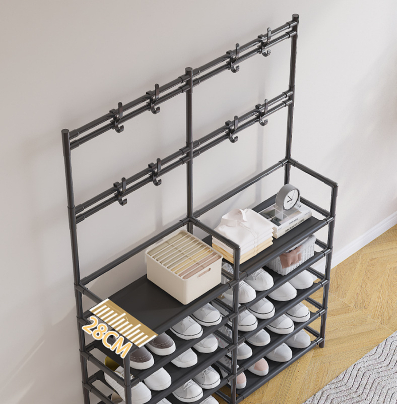 Miniatura 3 de ORGANIZADOR ZAPATERO PERCHERO DOBLE 5 NI