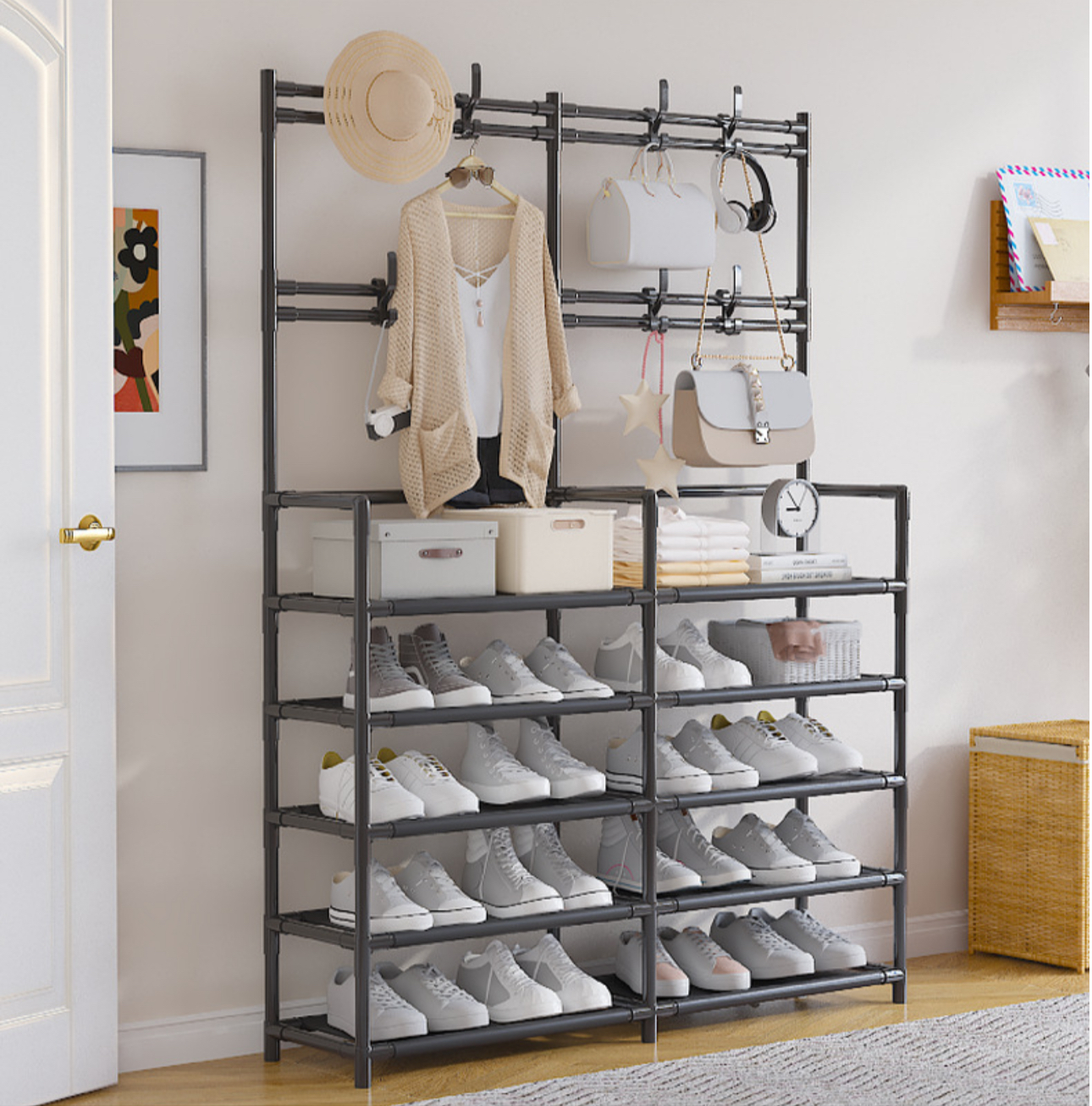 Miniatura 4 de ORGANIZADOR ZAPATERO PERCHERO DOBLE 5 NI