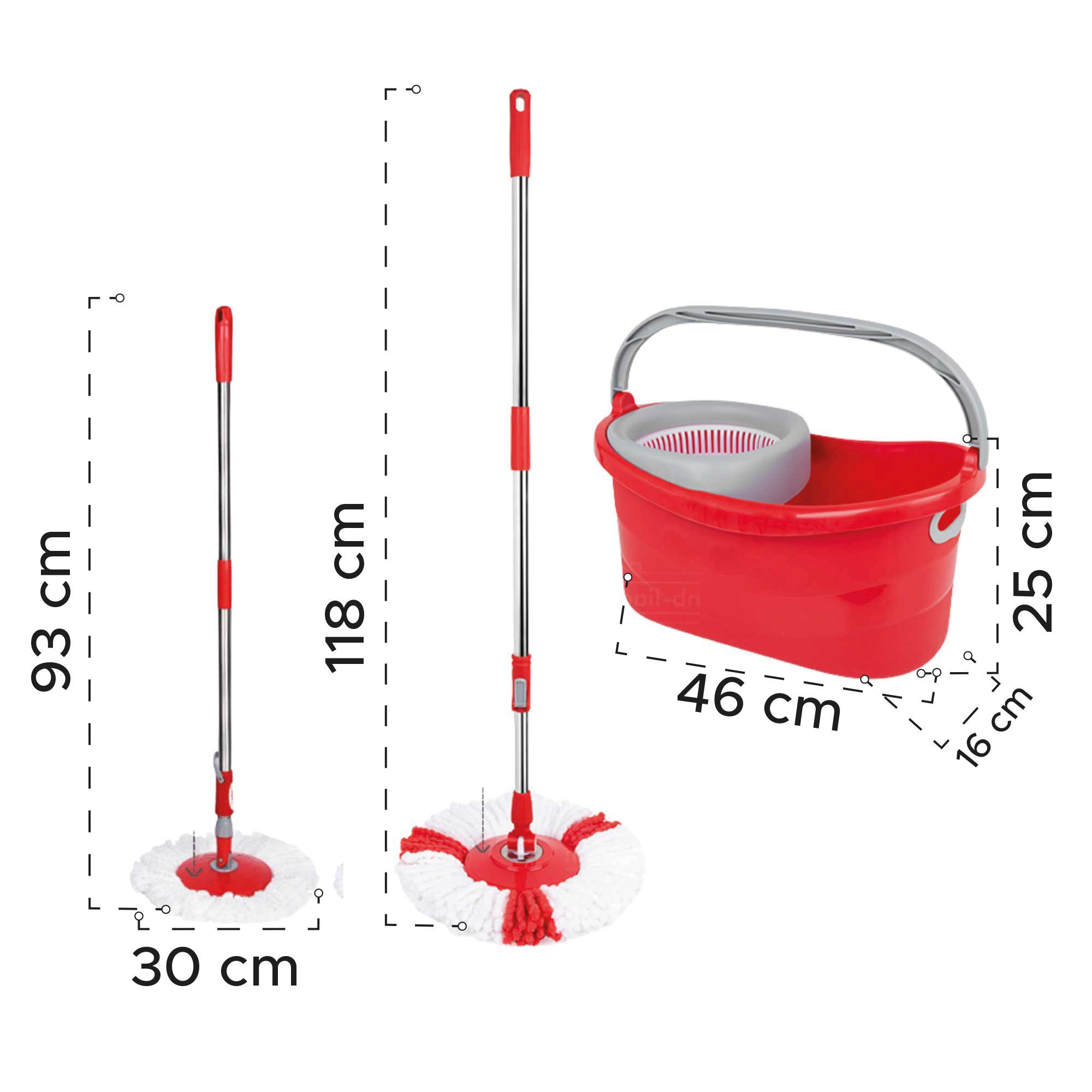 Balde tornado con trapero 6 litros
