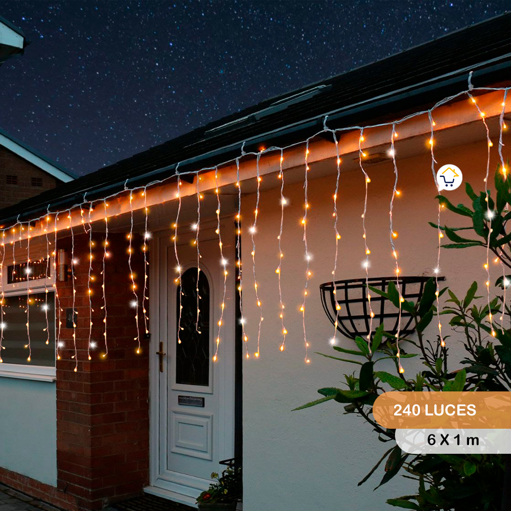 Miniatura 6 de Cortina Led Destellos 6x1 Calido 1330b