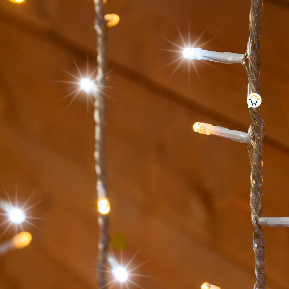 Miniatura 7 de Cortina Led Destellos 6x1 Calido 1330b