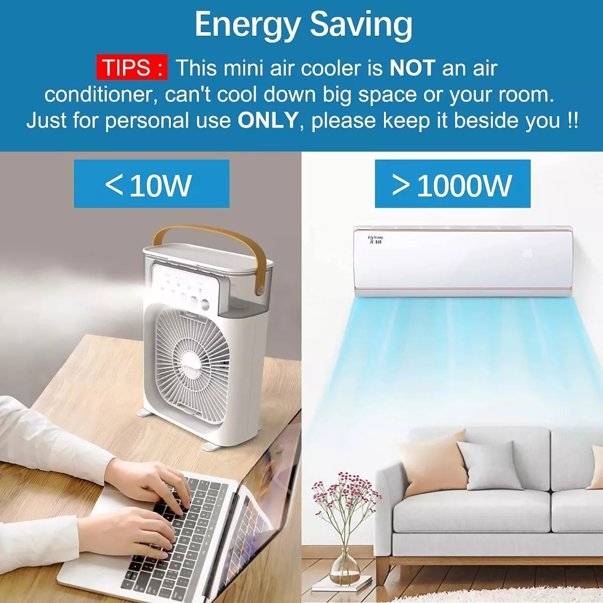 Aire Acondicionado Portátil + Ventilador