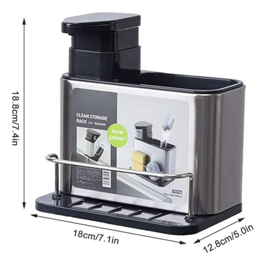 Miniatura 3 de Dispensador Jabon Y Organizador Esponja
