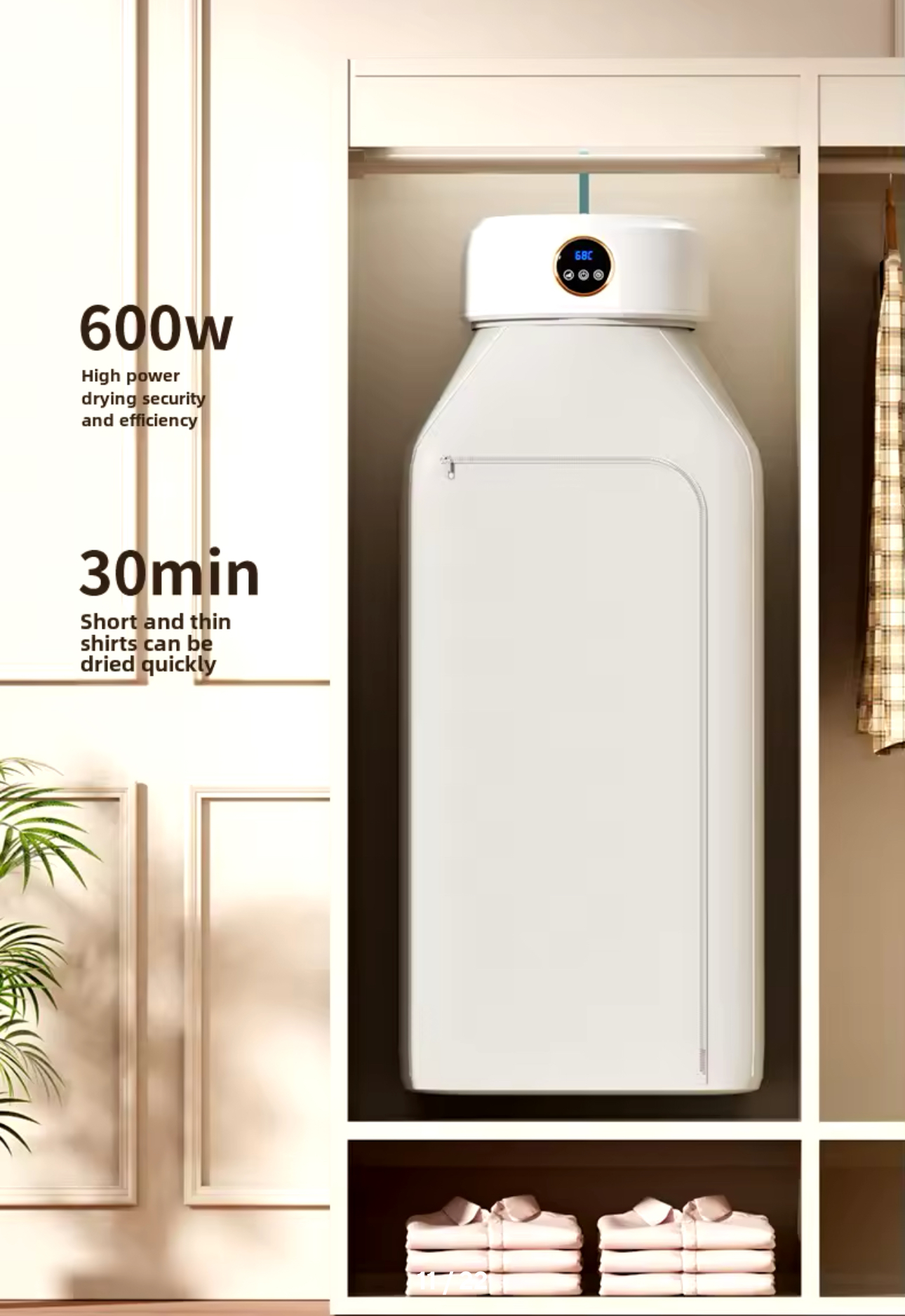 Miniatura 7 de SECADOR ROPA PLEGABLE ELÉCTRICO