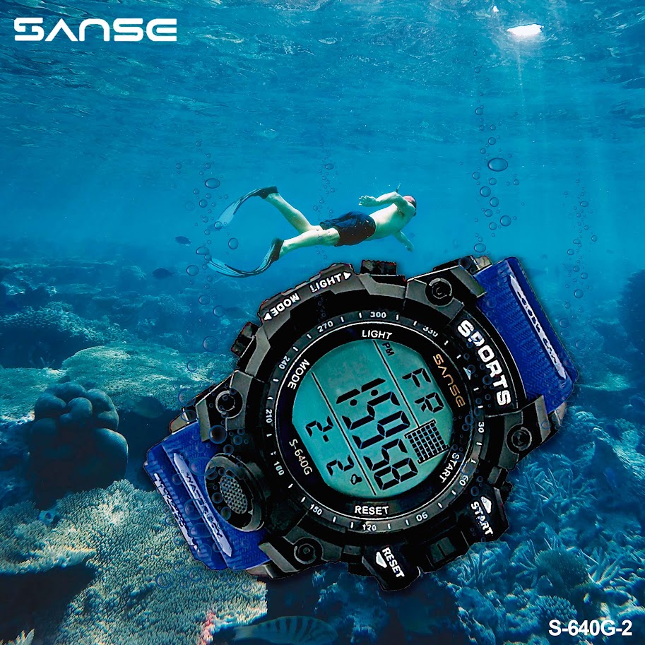S-640G-2 RELOJ SANSE DEPORT AZUL CARTON