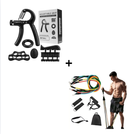 Set Ejercitador de mano + bandas tubular