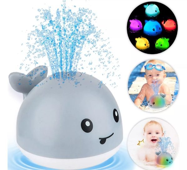 JUGUETE BALLENA ROSEADORA PARA BAÑO BEBE