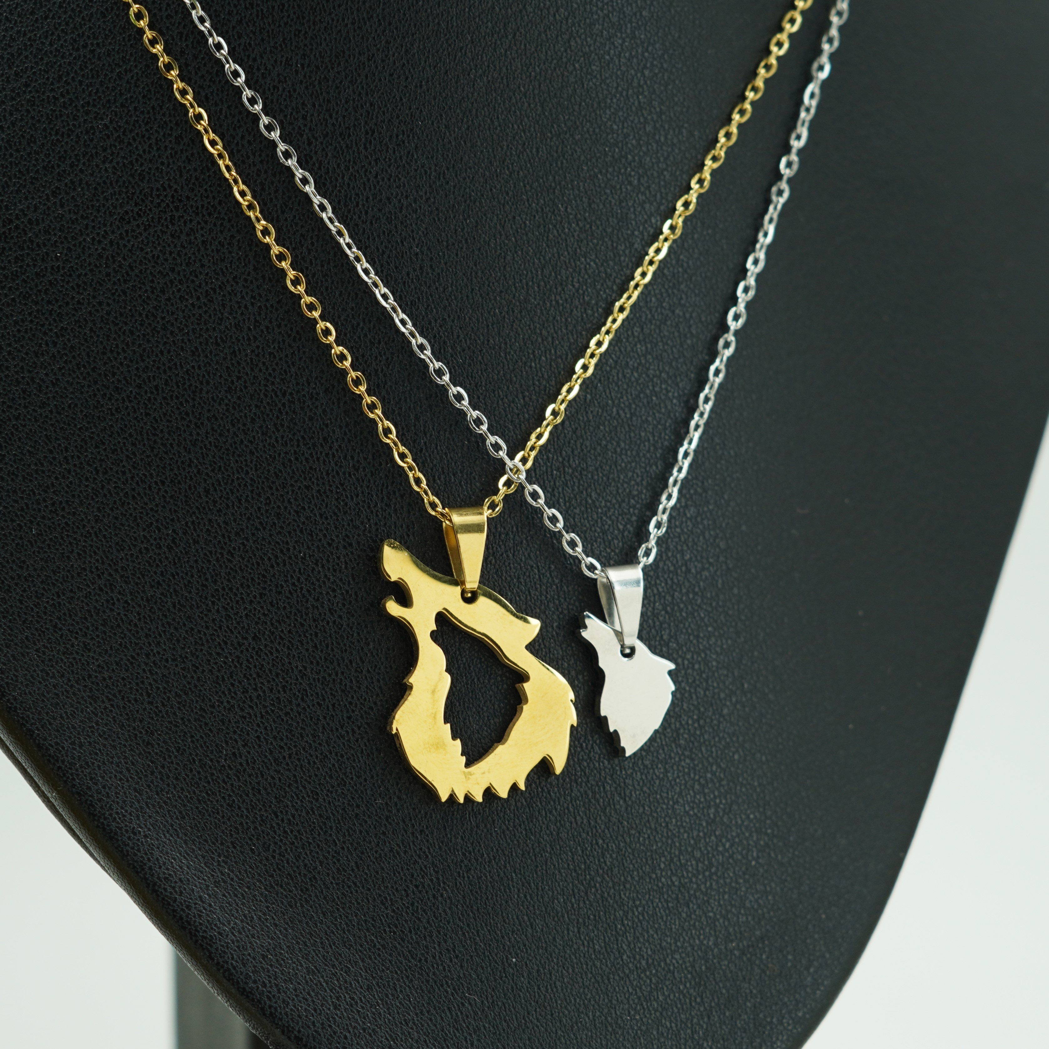 Miniatura 2 de CADENA-DIJE-PAREJAS LOBO TU Y YO BICOLOR