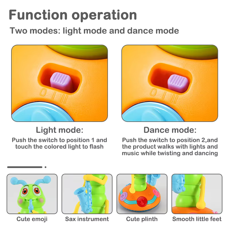 Miniatura 4 de Oruga Bailarina Musical con luces DP