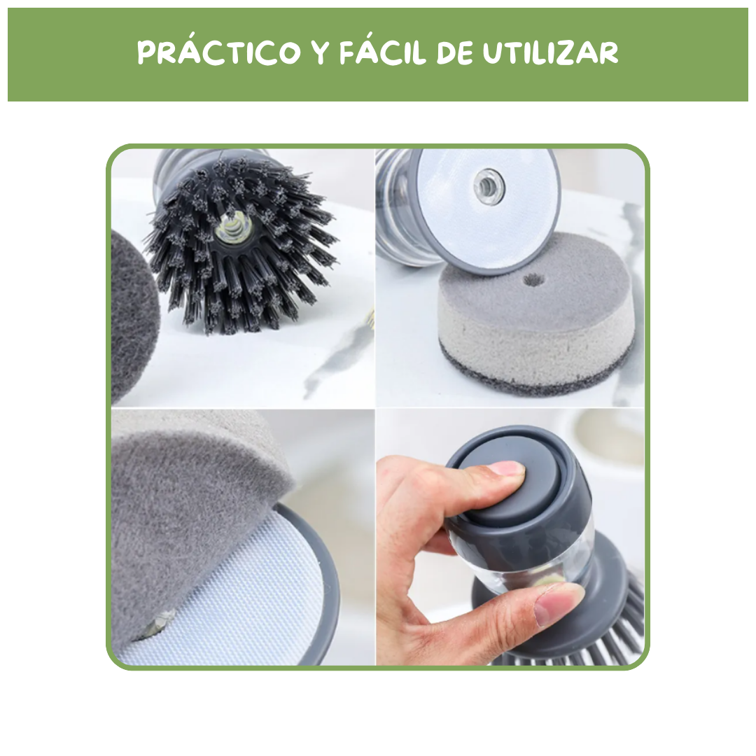 Set Esponja y Cepillo Dispensador