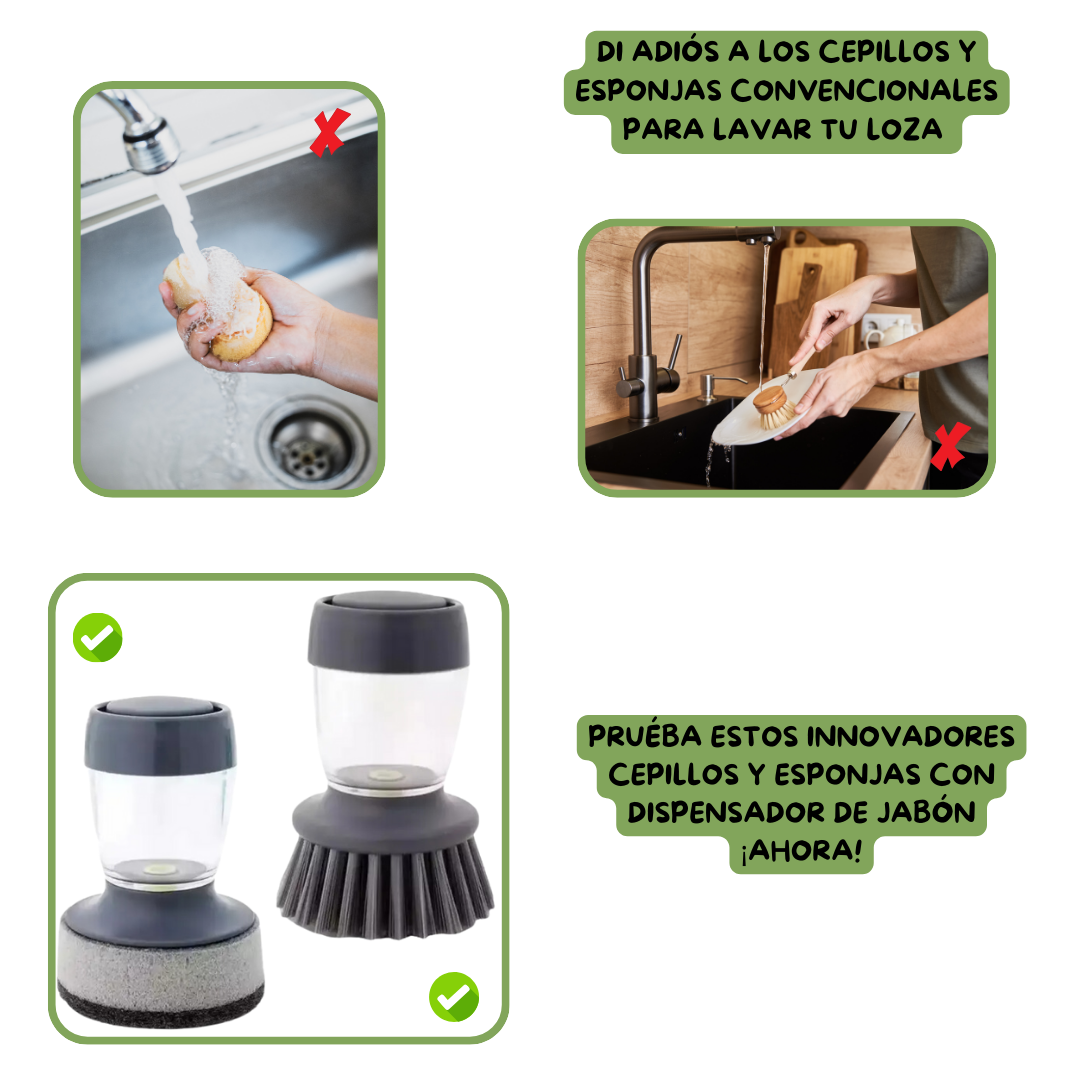 Miniatura 3 de Set Esponja y Cepillo Dispensador