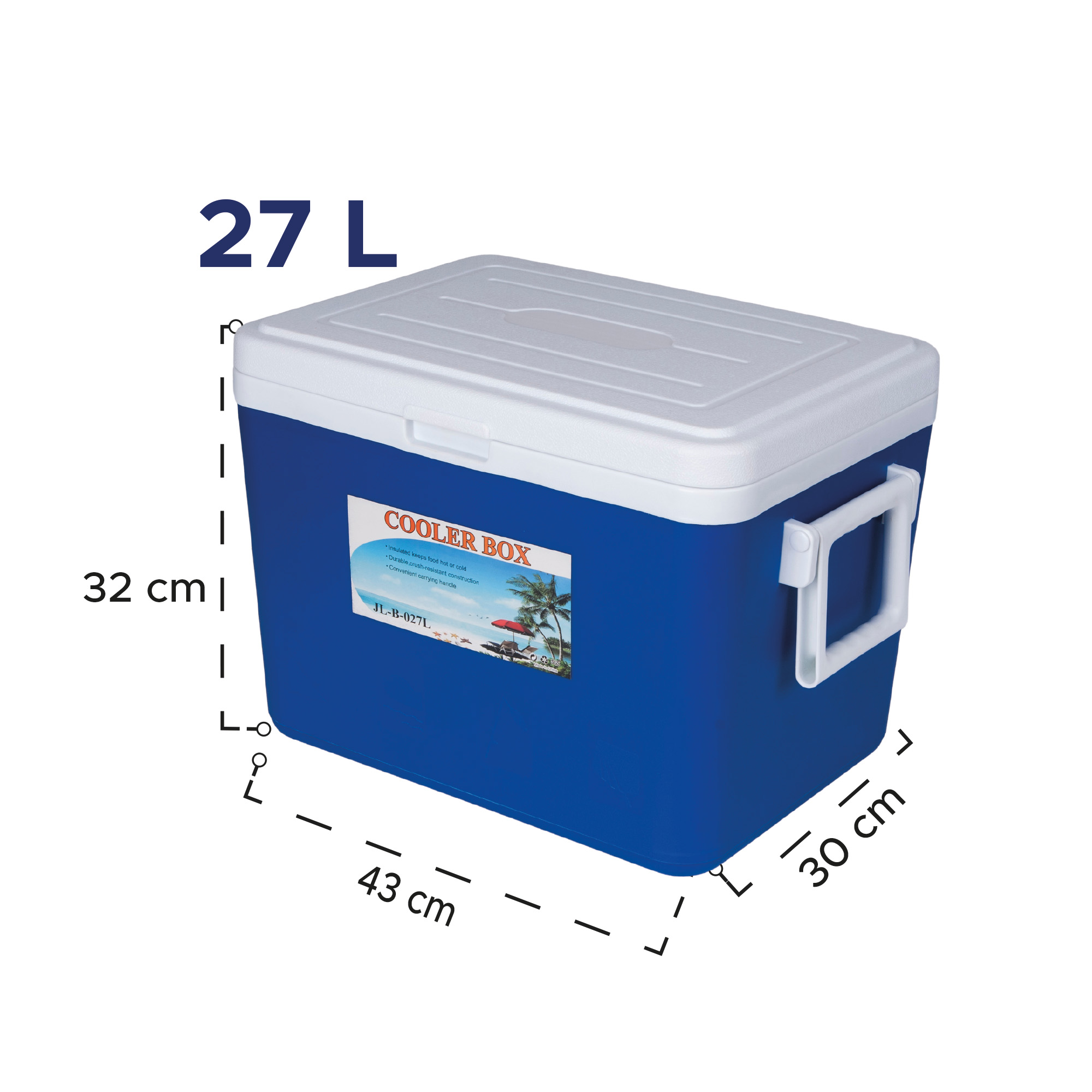 Miniatura 3 de Nevera cava 27 litros plástica azul