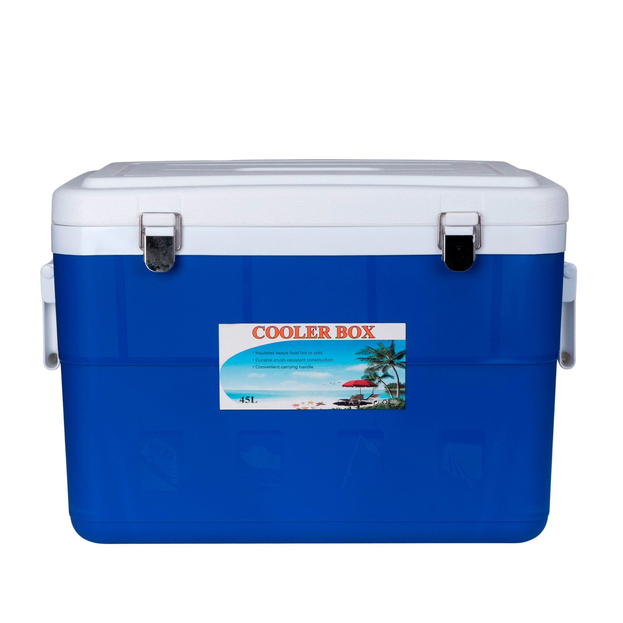 Nevera cava 45 litros plástica azul