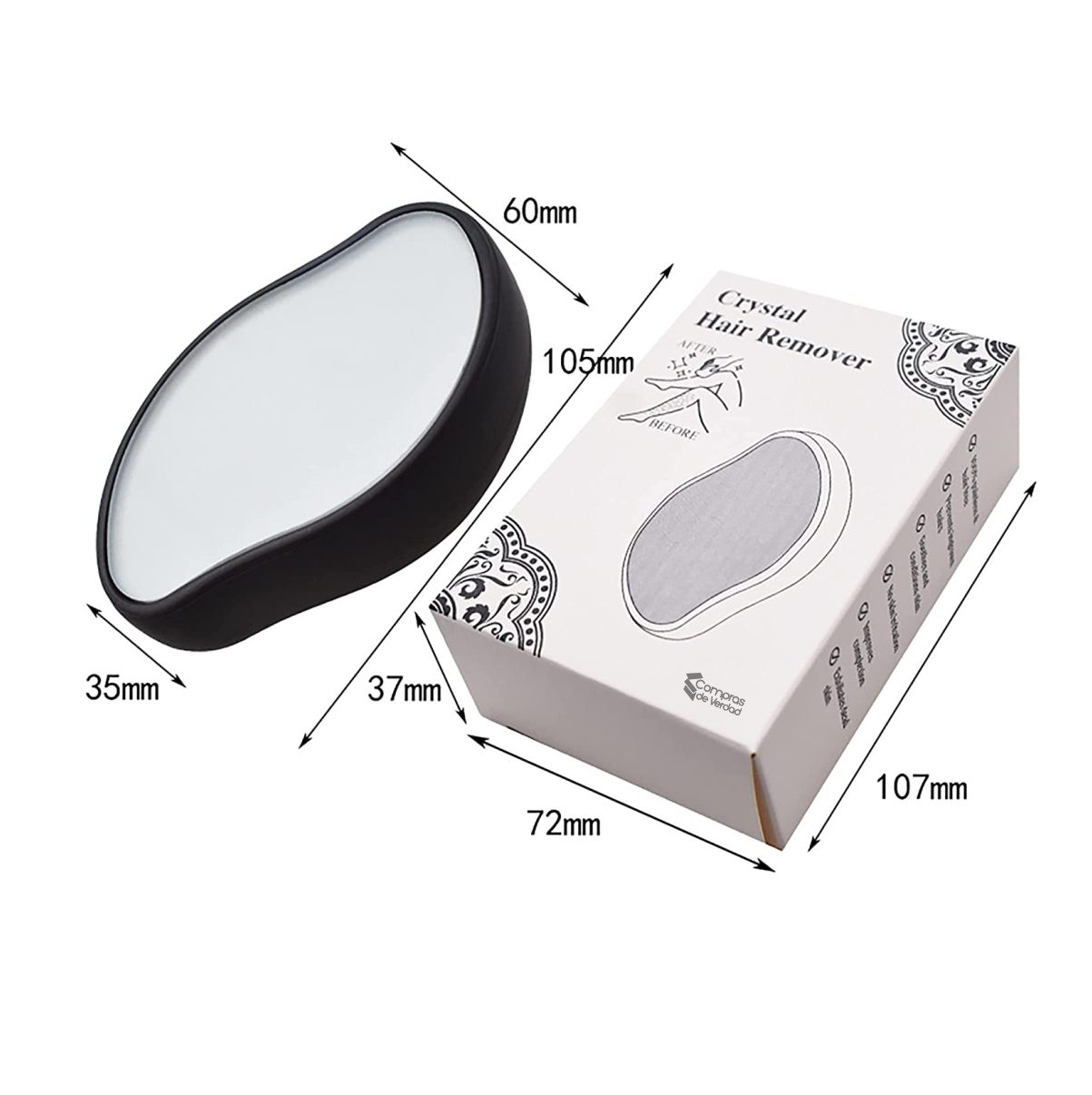 Miniatura 2 de Piedra Depiladora Vello Borrado Cristal