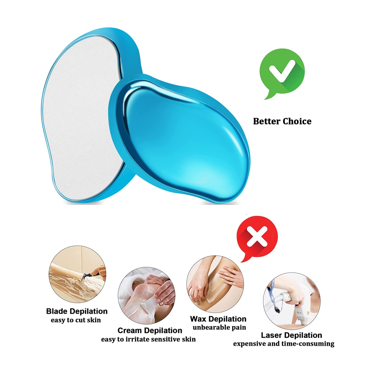 Piedra Depiladora Vello Borrado Cristal disponible en Yaxa Colombia