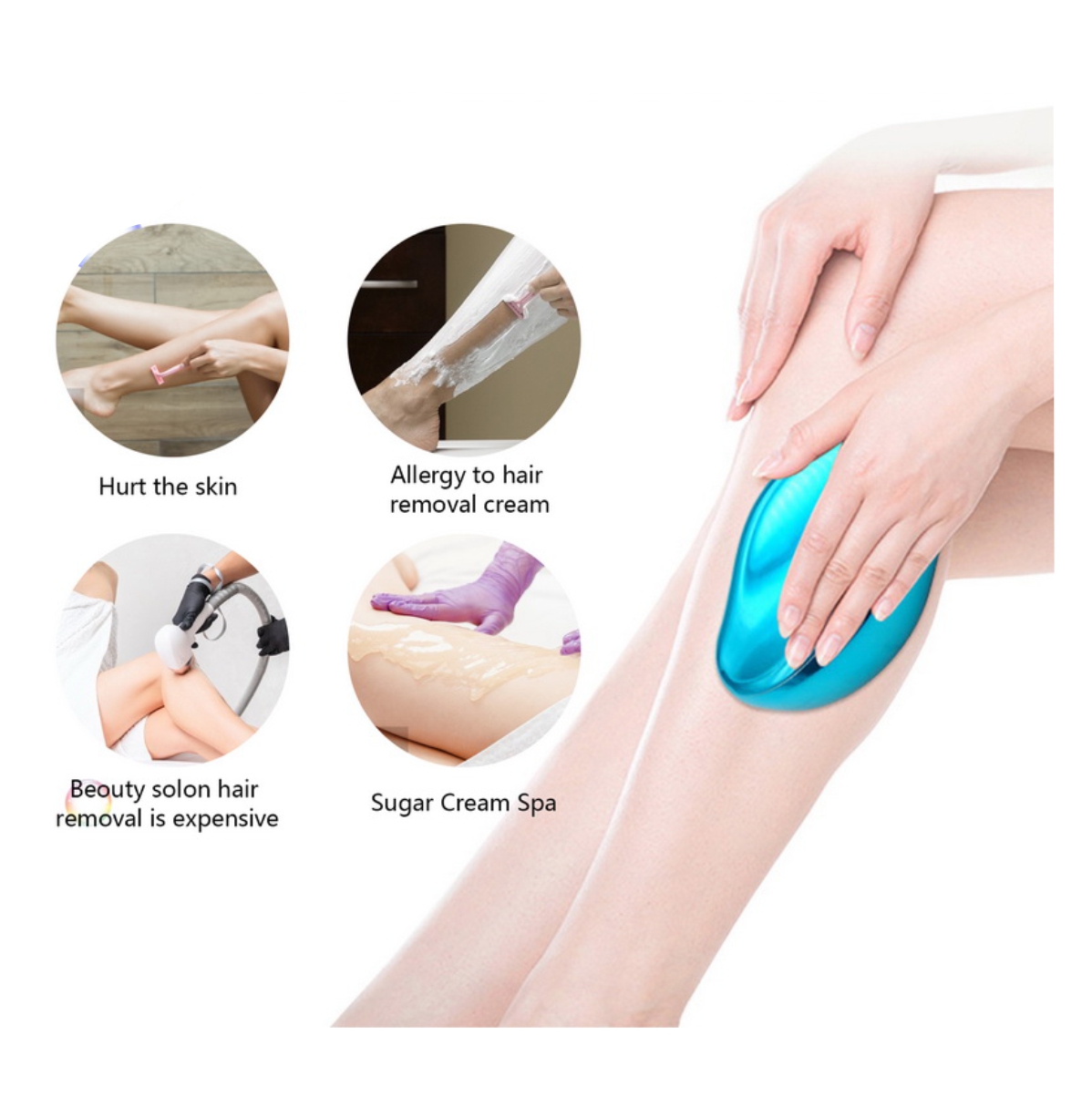 Miniatura 5 de Piedra Depiladora Vello Borrado Cristal