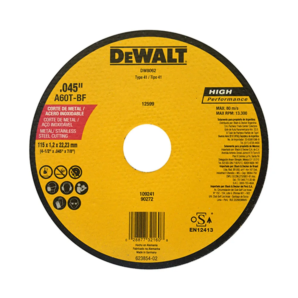 Miniatura 2 de DISCO CORTE METAL DEWALT