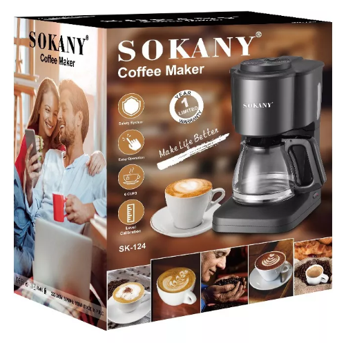 Miniatura 2 de Cafetera 6 tazas semiautomática sokany