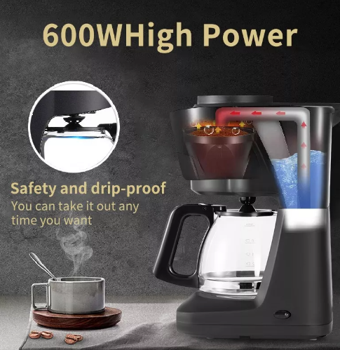 Cafetera 6 tazas semiautomática sokany