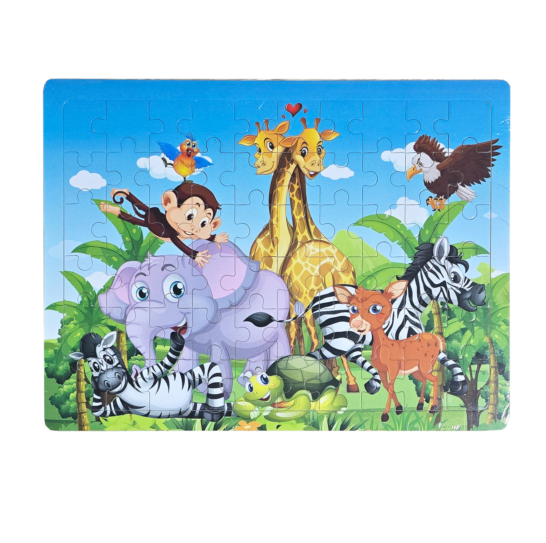 Rompecabezas En Madera Animales Jungla