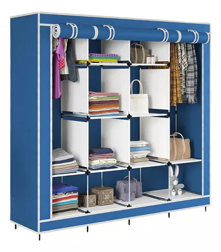 Closet Armario extra de tela AZUL