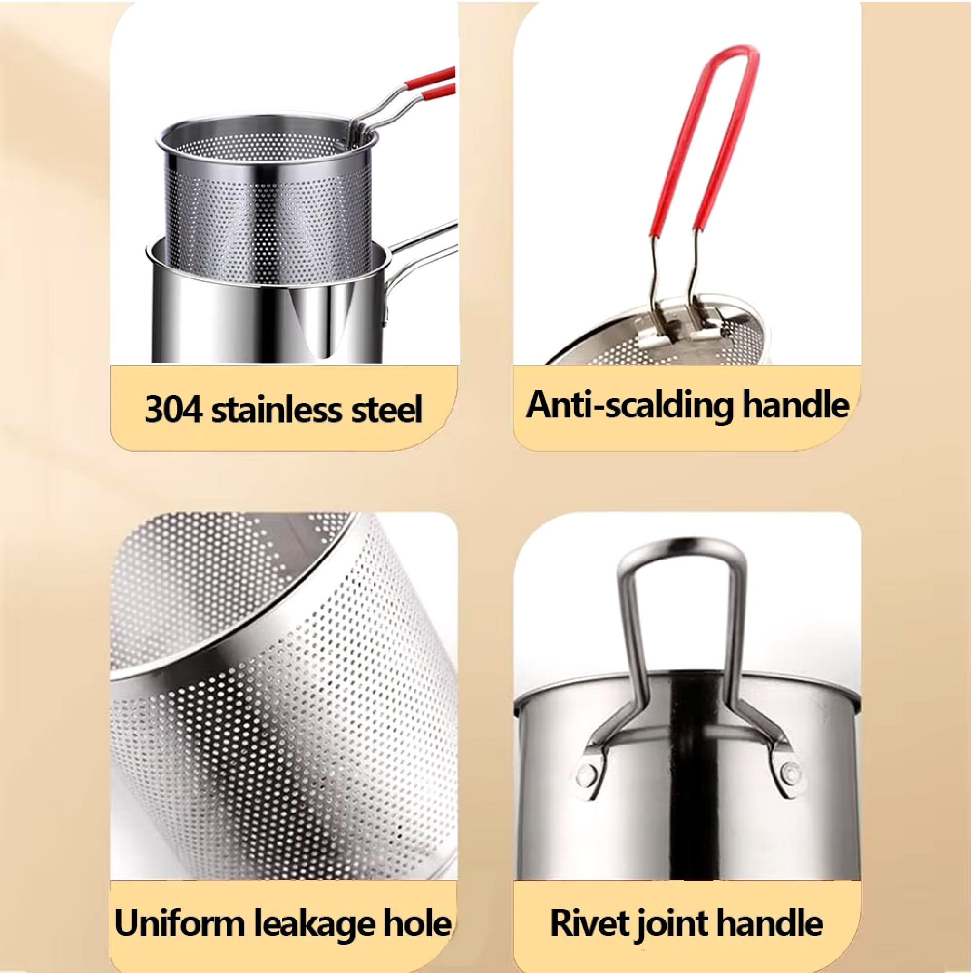 Miniatura 6 de Olla Freidora Profunda Aceite Canasta