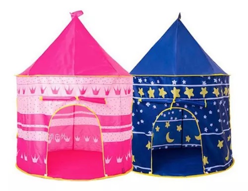 Carpa Castillo Infantil Azul Y Fucsia P