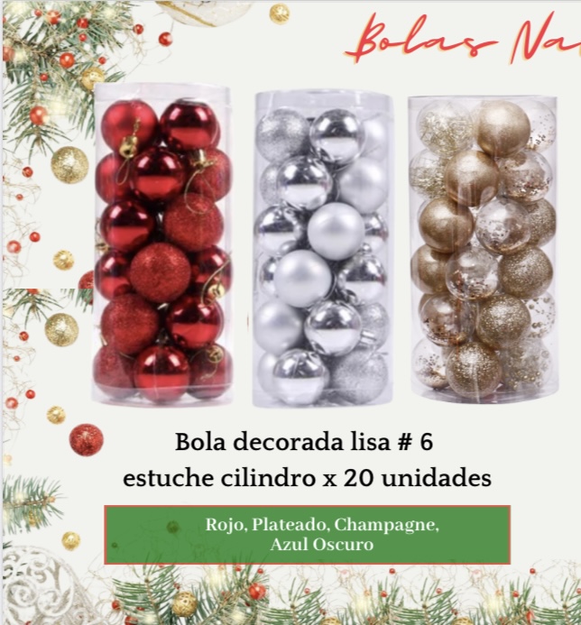 Bolas navideñas diferentes tamaños