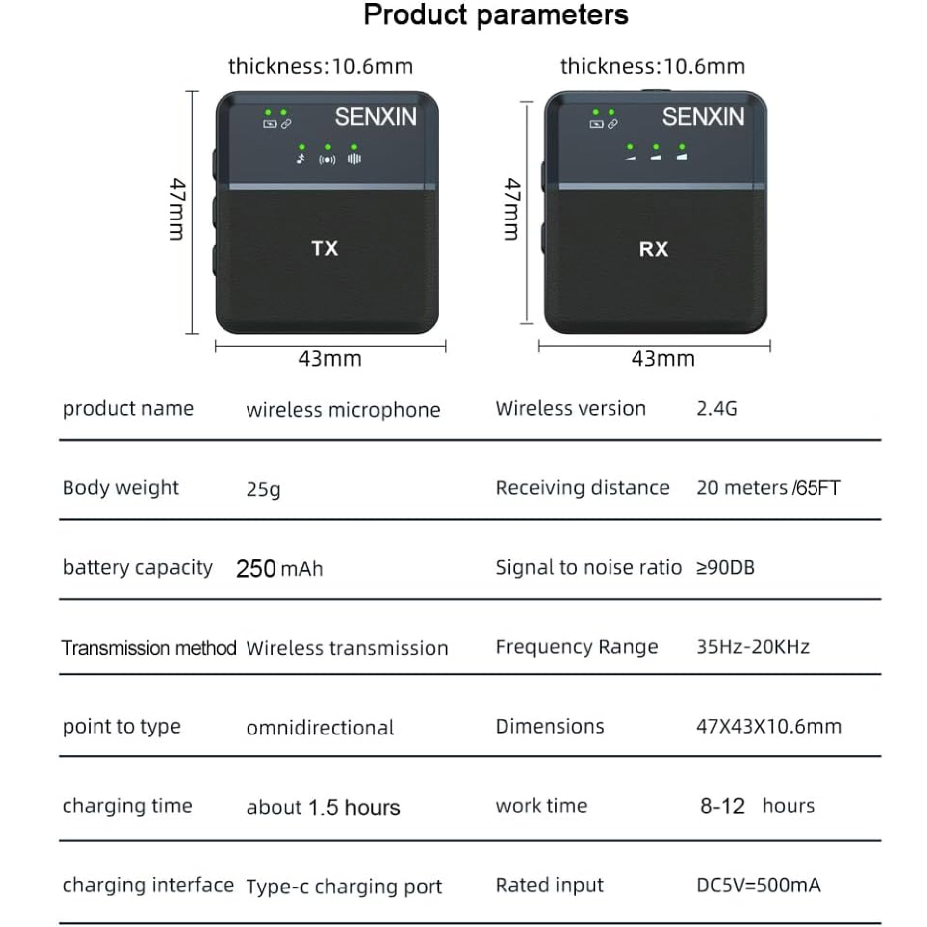 Kit X2 Micrófonos Solapa SX9 Inalambrico
