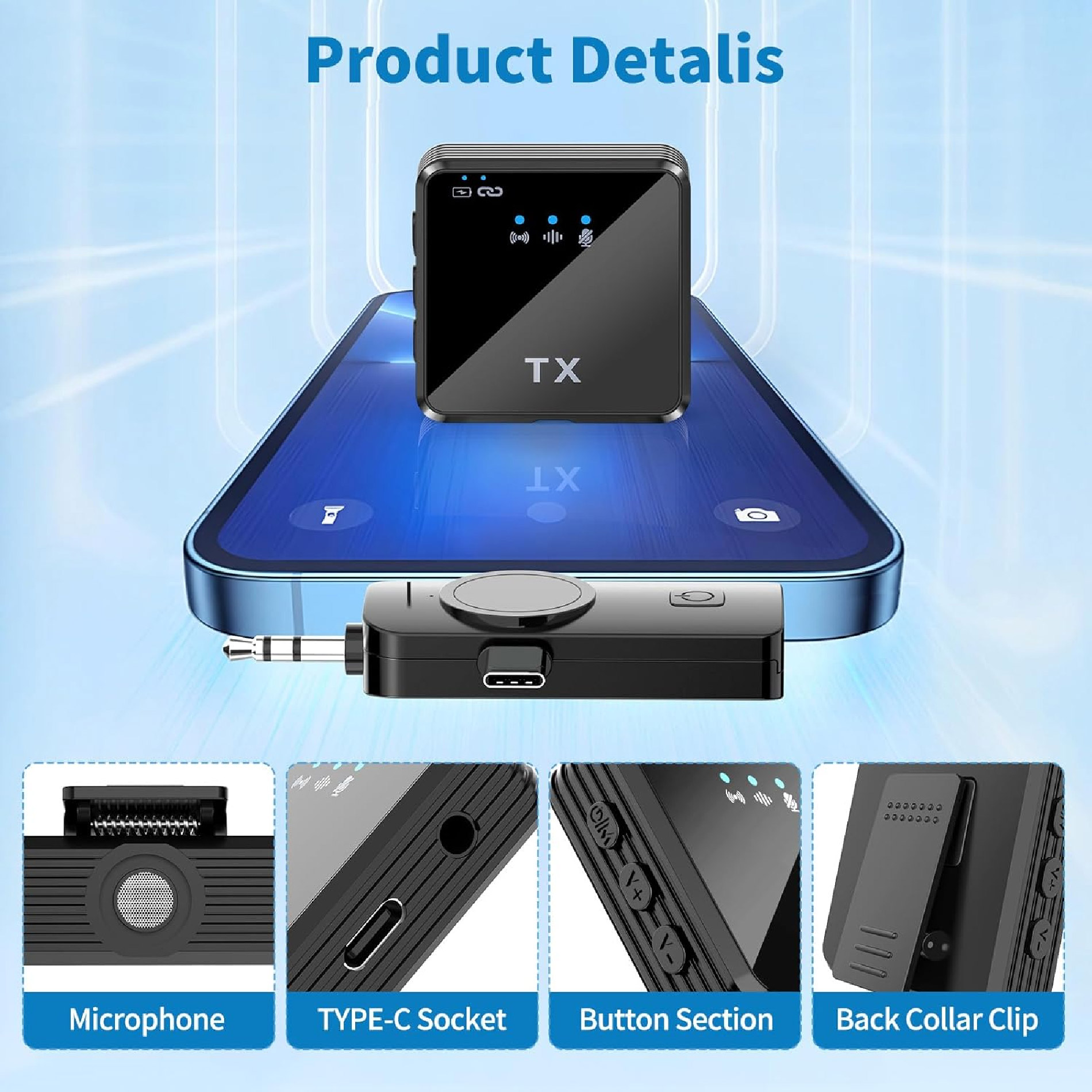 Miniatura 3 de Microfonos Solapa SF11-2 Inalambricos X2